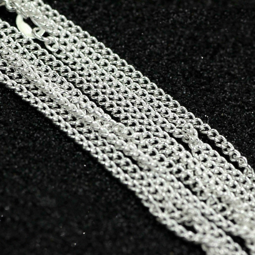 5pcs Silver Plated Brass Clavicle Chain Necklace for Parties